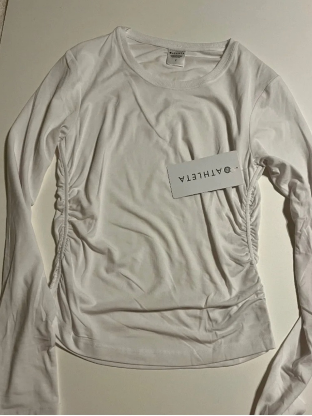 Athleta size Small White crew neck new with tag